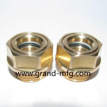 M26X1.5 M27X1.5 Brass oil level sight glass oil level indicators
