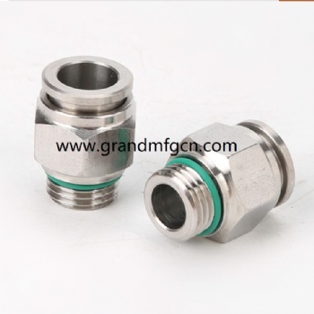 CNC precision SUS304 turned parts BSP thread aluminum machined parts