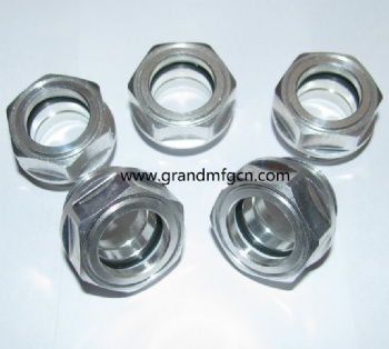 BSP thread aluminum oil level sighting glass oil level gauge indicators BullsEye BRASS SIGHT GLASS WITH SUPER CLEAR GLASS G1” G3/4”