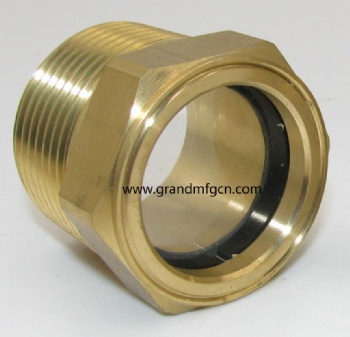 NPT1 INCH HEXAGON BRASS OIL SIGHTING GLASS OIL INDICATOR BRASS BUBBLE OIL SIGHT GLASS