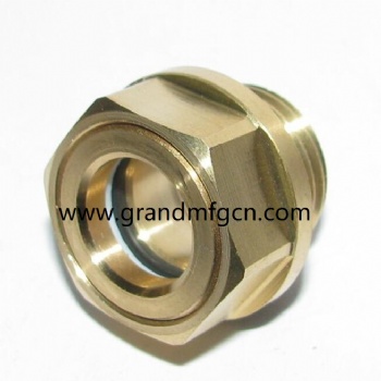 M20X1.5 Male Sight Glass Checks Coolant Level or Air Compressor Heavy Duty Solid Brass Sight Glass Super Transparent Glass Sight Window Glass Oil Sight Gauge Easily Threading