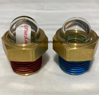 Domed NPT1/2 Safety Brass Sight Glass Assembly for Coolant Level