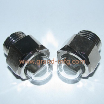 G1/2英寸黄铜液油观察镜油窗减速机油位器油镜堵头NPT1/2