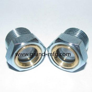Industrial Pump NPT Zinc Plated Oil Sight Glass Viewport Indicator Custom Available