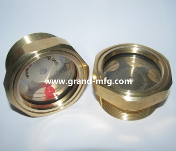 NPT 2 INCH Brass Hex Sight Glass Hole Gas Cap with 1-7/8 Transparent Glass Window & Easy Install Weld-In Steel Stepped Flanged Tophat Bung for Custom Gas Tank Applications