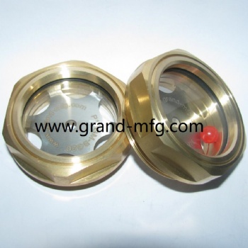 NPT2 Inch Hexagon Brass Oil Sight Glass Oil Indicator Liquid Sight Glass