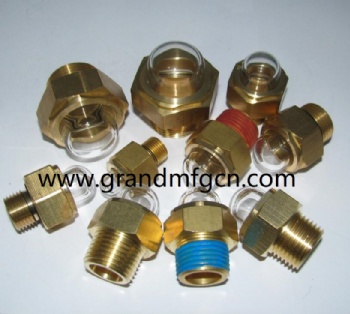 NPT 3/4 Brass 3-D Bullseye Sight Glass plugs