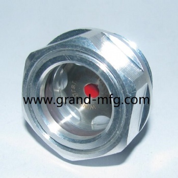 aluminum oil level sight glass oil level gauge indicators BullsEye aluminum knob oil sight glass