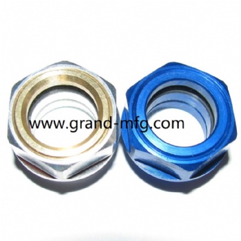 Aluminum oil level sight glass oil level gauge indicators bullseye aluminum knob oil sight glass G thread