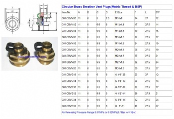 Hexagon Brass Breather Vent Plugs NPT1/2 INCH