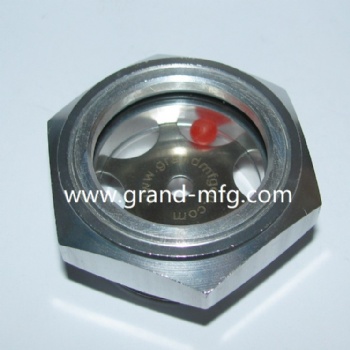 hydraulic cylinders aluminum oil sight glass oil gauge indicators BullsEye aluminum knob oil sight glass with milled head