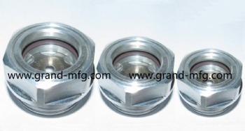 G Thread Reducer aluminum oil sight glass oil gauge indicators BullsEye aluminum knob oil sight glass with milled head