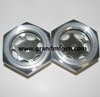 hydraulic Cylinders BullsEye aluminum knob oil sight glass with milled head