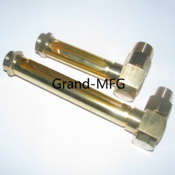 Male thread Brass Tube Oil Level Gauge With Glass Tube