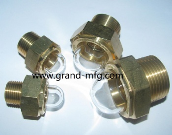 Domed NPT1/2 Safety Brass Sight Glass Assembly for Coolant Level