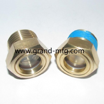 Metal coolant expansion tank sight glass plug