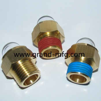NPT thread 3/8 brass oil level sight gauge liquid oil indicators